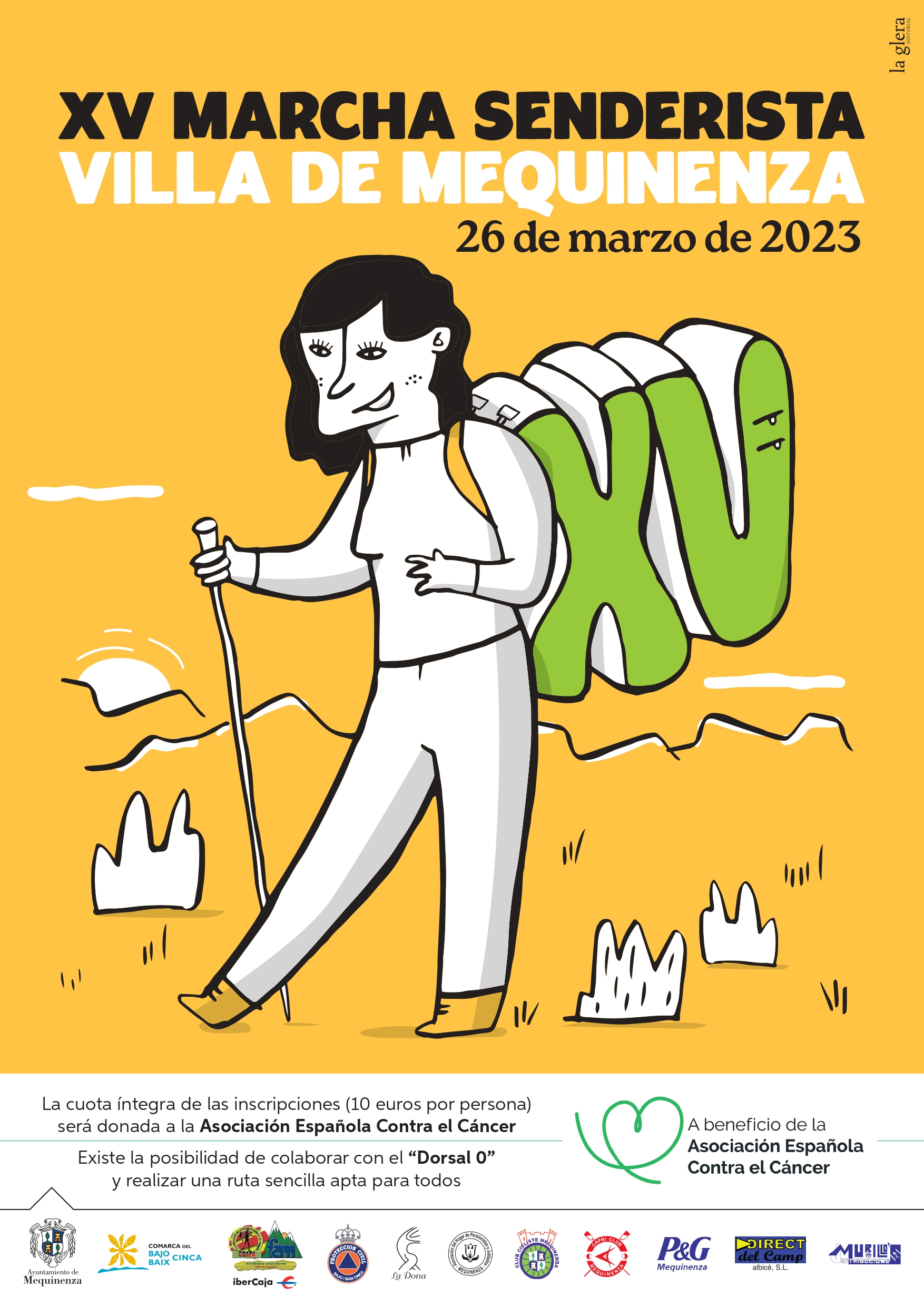 2023. Cartel XV marcha senderista Mequinenza