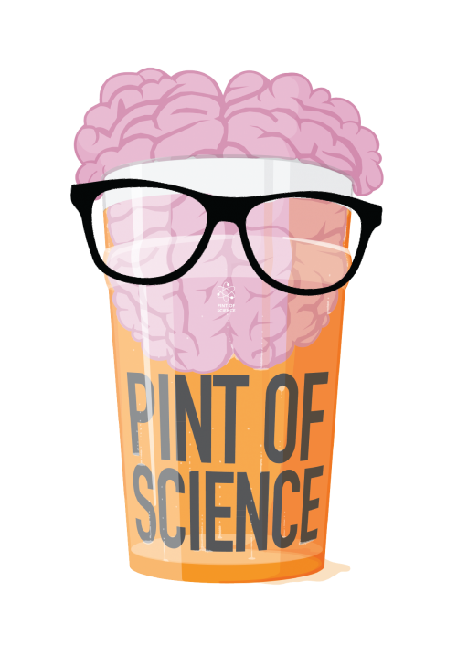 Pint of Science Logo with Glasses