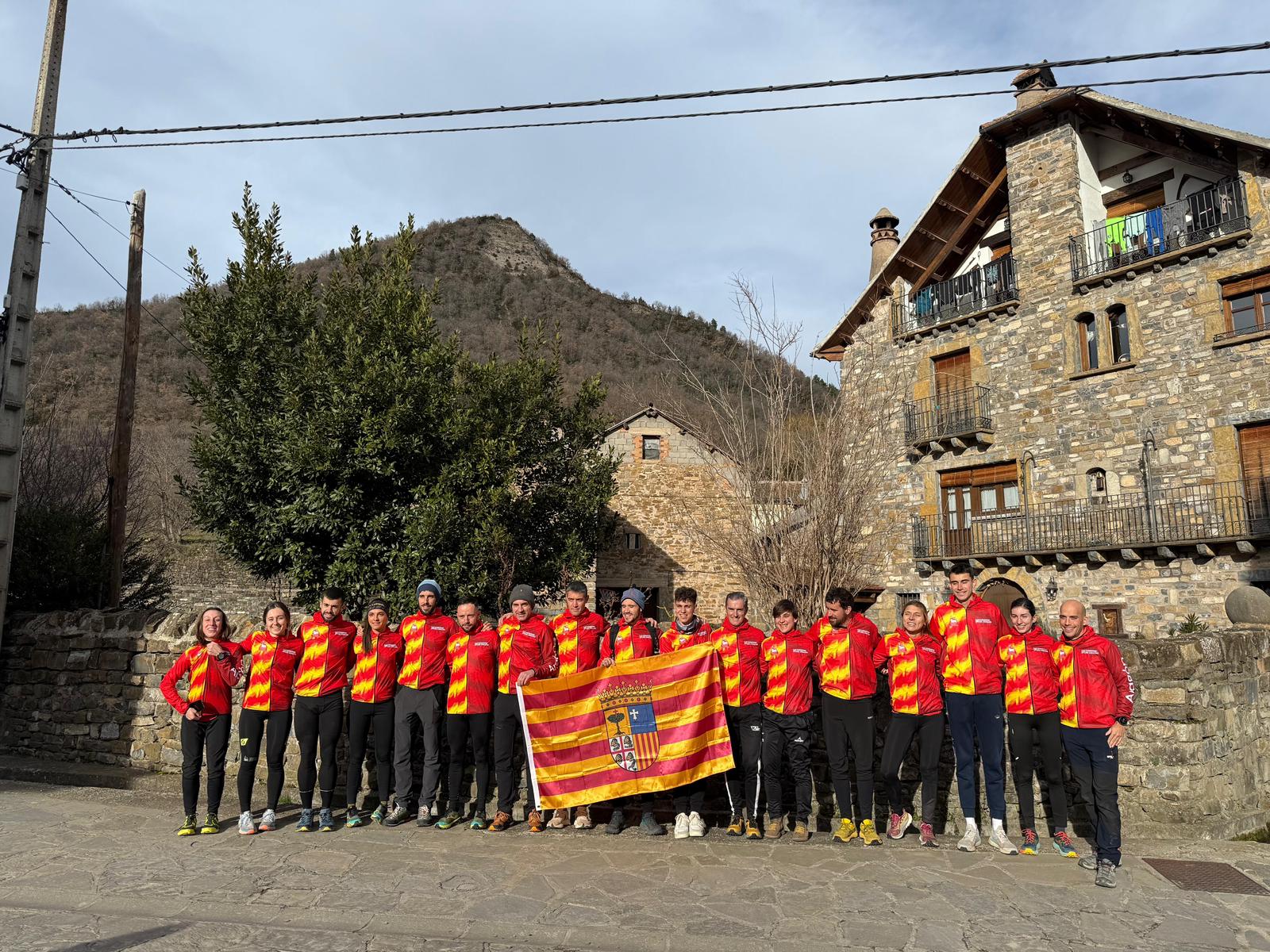 Equipo aragonés en el Campeonato de España de Snowrunnig
