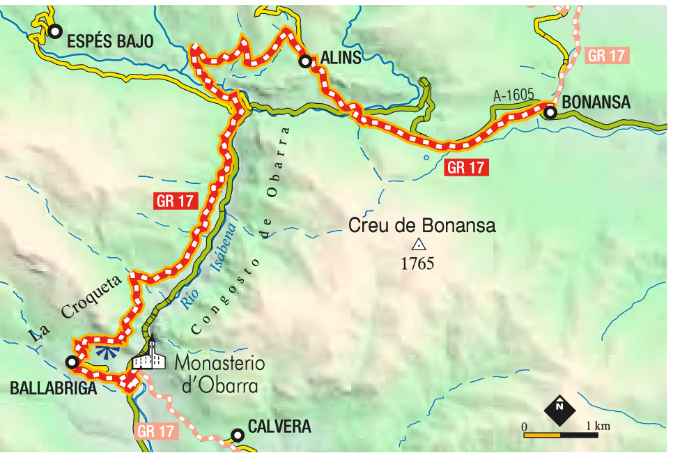GR 17 etapa Bonansa Monasterio de Obarra