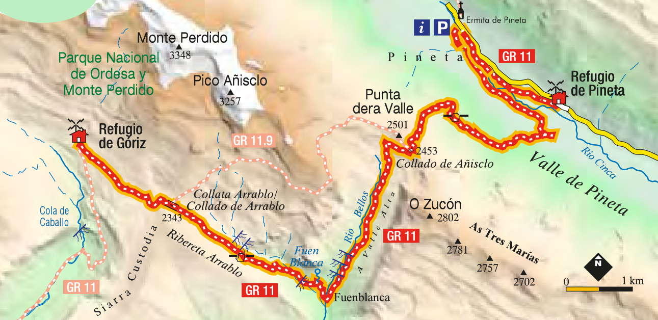 Trazado Góriz Pineta