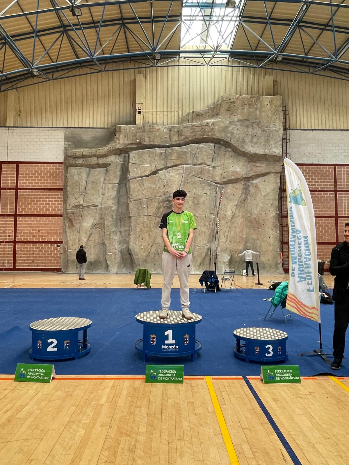 Podio Sub17 masculino dificultad Huesca