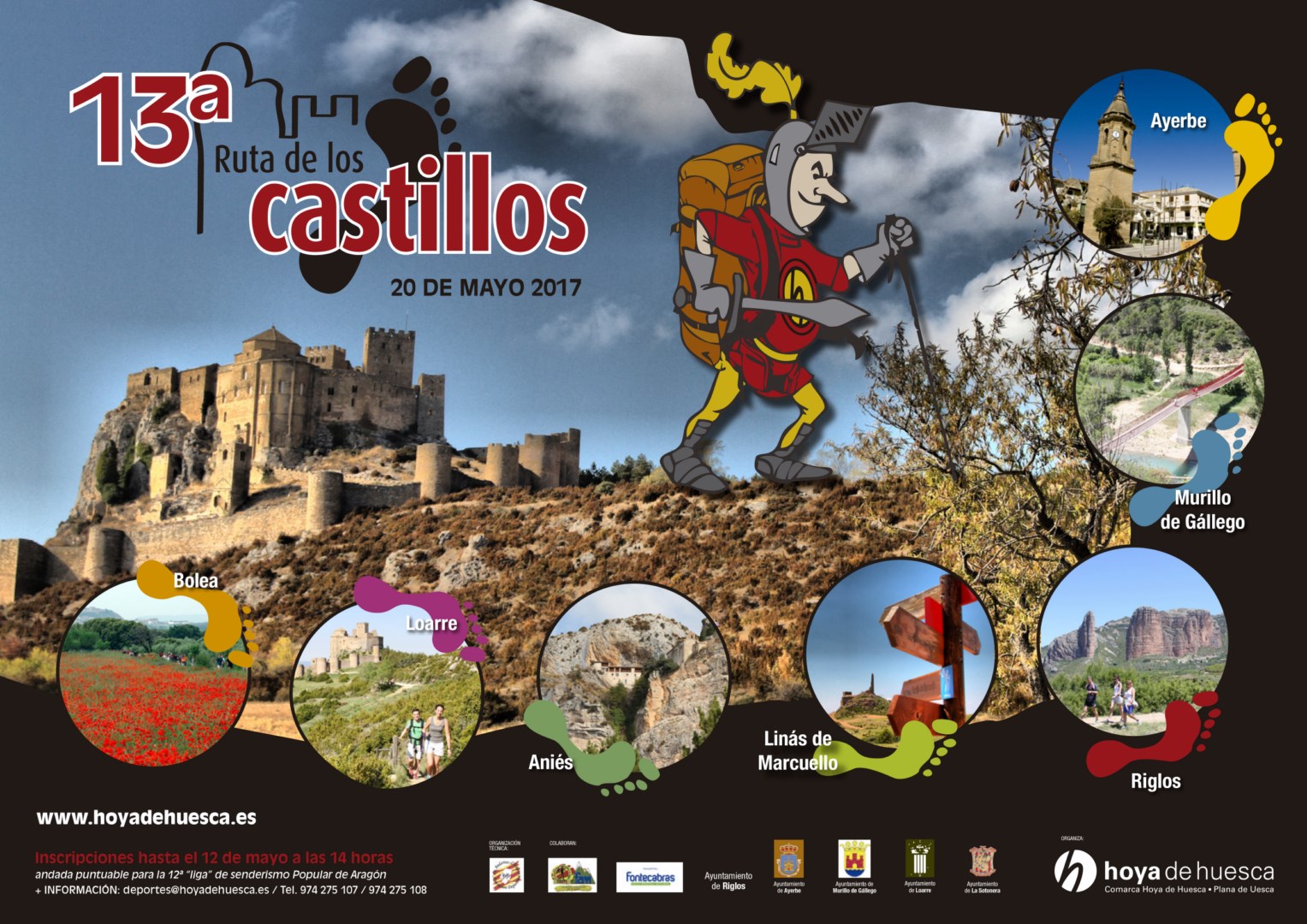 cartel A3 Marcha senderista Ruta de los castillos 2017 Resolución de Escritorio
